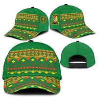 Cameroon Football Classic Cap Tribal Motifs Green Color - Wonder Print Shop