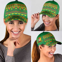 Cameroon Football Classic Cap Tribal Motifs Green Color - Wonder Print Shop