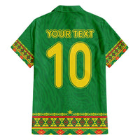 Custom Cameroon Football Hawaiian Shirt Tribal Motifs Green Color - Wonder Print Shop