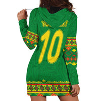 Custom Cameroon Football Hoodie Dress Tribal Motifs Green Color - Wonder Print Shop