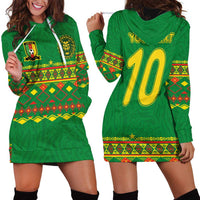 Custom Cameroon Football Hoodie Dress Tribal Motifs Green Color - Wonder Print Shop