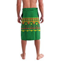 Custom Cameroon Football Lavalava Tribal Motifs Green Color - Wonder Print Shop