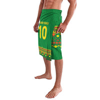 Custom Cameroon Football Lavalava Tribal Motifs Green Color - Wonder Print Shop