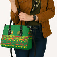 Cameroon Football Leather Bag Tribal Motifs Green Color - Wonder Print Shop