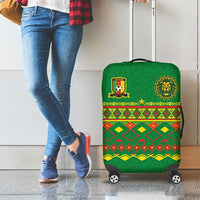 Cameroon Football Luggage Cover Tribal Motifs Green Color - Wonder Print Shop
