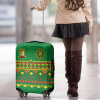 Cameroon Football Luggage Cover Tribal Motifs Green Color - Wonder Print Shop