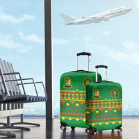 Cameroon Football Luggage Cover Tribal Motifs Green Color - Wonder Print Shop