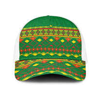 Cameroon Football Mesh Trucker Cap Tribal Motifs Green Color - Wonder Print Shop