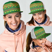 Cameroon Football Mesh Trucker Cap Tribal Motifs Green Color - Wonder Print Shop