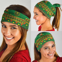 Cameroon Football Neck Gaiter Tribal Motifs Green Color - Wonder Print Shop