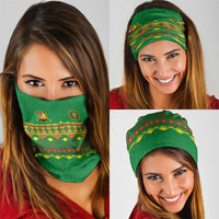 Cameroon Football Neck Gaiter Tribal Motifs Green Color - Wonder Print Shop