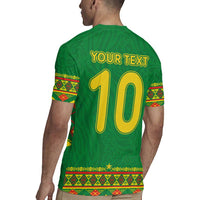 Custom Cameroon Football Rugby Jersey Tribal Motifs Green Color - Wonder Print Shop