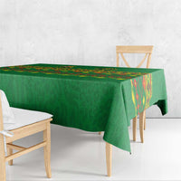 Cameroon Football Tablecloth Tribal Motifs Green Color - Wonder Print Shop