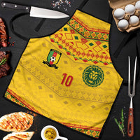 Custom Cameroon Football Apron Tribal Motifs Yellow Color - Wonder Print Shop