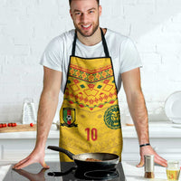 Custom Cameroon Football Apron Tribal Motifs Yellow Color - Wonder Print Shop