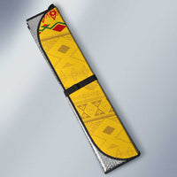 Custom Cameroon Football Auto Sun Shade Tribal Motifs Yellow Color - Wonder Print Shop