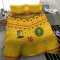 Custom Cameroon Football Bedding Set Tribal Motifs Yellow Color - Wonder Print Shop