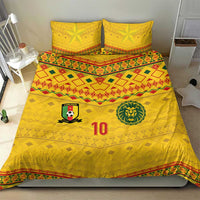 Custom Cameroon Football Bedding Set Tribal Motifs Yellow Color - Wonder Print Shop