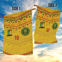 Custom Cameroon Football Garden Flag Tribal Motifs Yellow Color - Wonder Print Shop