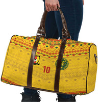 Custom Cameroon Football Travel Bag Tribal Motifs Yellow Color - Wonder Print Shop