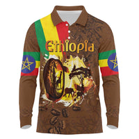 Ethiopia Culture - Proud of Coffee Long Sleeve Polo Shirt