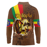 Ethiopia Culture - Proud of Coffee Long Sleeve Polo Shirt