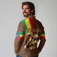 Ethiopia Culture - Proud of Coffee Long Sleeve Polo Shirt