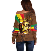 Ethiopia Culture - Proud of Coffee Off Shoulder Sweater