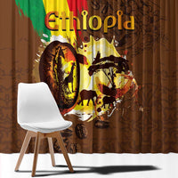 Ethiopia Culture - Proud of Coffee Window Curtain - Wonder Print Shop