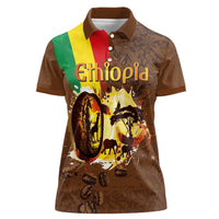Ethiopia Culture - Proud of Coffee Women Polo Shirt - Wonder Print Shop