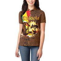 Ethiopia Culture - Proud of Coffee Women Polo Shirt - Wonder Print Shop