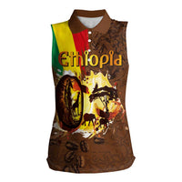 Ethiopia Culture - Proud of Coffee Women Sleeveless Polo Shirt - Wonder Print Shop