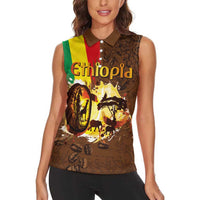 Ethiopia Culture - Proud of Coffee Women Sleeveless Polo Shirt - Wonder Print Shop