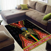 Ethiopia Culture Area Rug Lion of Judah with The Star Seal - Dashiki Style