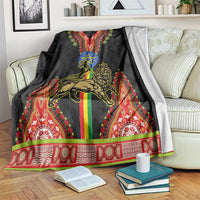 Ethiopia Culture Blanket Lion of Judah with The Star Seal - Dashiki Style