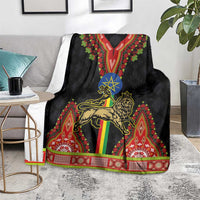 Ethiopia Culture Blanket Lion of Judah with The Star Seal - Dashiki Style