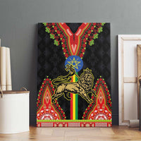 Ethiopia Culture Canvas Wall Art Lion of Judah with The Star Seal - Dashiki Style