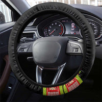 Ethiopia Culture Steering Wheel Cover Lion of Judah with The Star Seal - Dashiki Style - Wonder Print Shop