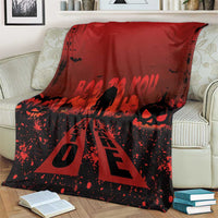 Halloween Nightmare Blanket Pumpkin-faced Jack O Lantern With a Scary Smile Blood Vibe