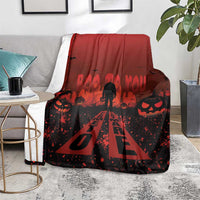 Halloween Nightmare Blanket Pumpkin-faced Jack O Lantern With a Scary Smile Blood Vibe