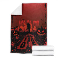 Halloween Nightmare Blanket Pumpkin-faced Jack O Lantern With a Scary Smile Blood Vibe