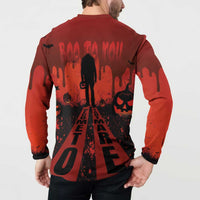 Halloween Nightmare Button Sweatshirt Pumpkin-faced Jack O Lantern With a Scary Smile Blood Vibe - Wonder Print Shop