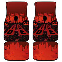 Halloween Nightmare Car Mats Pumpkin-faced Jack O Lantern With a Scary Smile Blood Vibe - Wonder Print Shop