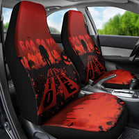 Halloween Nightmare Car Seat Cover Pumpkin-faced Jack O Lantern With a Scary Smile Blood Vibe - Wonder Print Shop