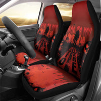Halloween Nightmare Car Seat Cover Pumpkin-faced Jack O Lantern With a Scary Smile Blood Vibe - Wonder Print Shop