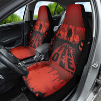 Halloween Nightmare Car Seat Cover Pumpkin-faced Jack O Lantern With a Scary Smile Blood Vibe - Wonder Print Shop