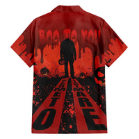 Halloween Nightmare Family Matching Long Sleeve Bodycon Dress and Hawaiian Shirt Pumpkin-faced Jack O Lantern With a Scary Smile Blood Vibe - Wonder Print Shop