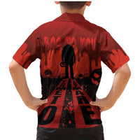 Halloween Nightmare Family Matching Mermaid Dress and Hawaiian Shirt Pumpkin-faced Jack O Lantern With a Scary Smile Blood Vibe - Wonder Print Shop
