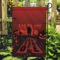Halloween Nightmare Garden Flag Pumpkin-faced Jack O Lantern With a Scary Smile Blood Vibe - Wonder Print Shop