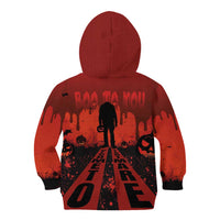Halloween Nightmare Kid Hoodie Pumpkin-faced Jack O Lantern With a Scary Smile Blood Vibe - Wonder Print Shop